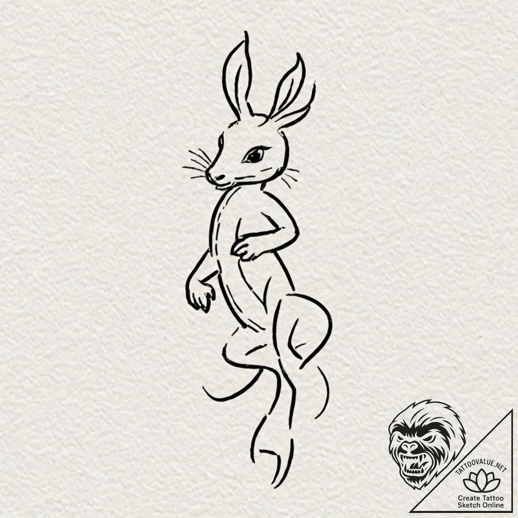 Kokopelli, artistic tattoo sketch, clear imag... - tattoo sketch (№1751053149_0, 27.06.2025 19:39) — tattoovalue.net