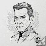 A graphic novel style portrait of grand admir… – tattoo sketch (№1751053879_0, 27.06.2025 19:51) — tattoovalue.net