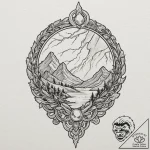 Lightning, tattoo line art, clean lines, cris… – tattoo sketch (№1751054507_0, 27.06.2025 20:01) — tattoovalue.net