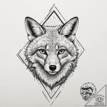 A linework tattoo of the fox that follows fle… – tattoo sketch (№1751056023_0, 27.06.2025 20:27) — tattoovalue.net