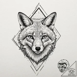 A linework tattoo of the fox that follows fle… – tattoo sketch (№1751056023_0, 27.06.2025 20:27) — tattoovalue.net