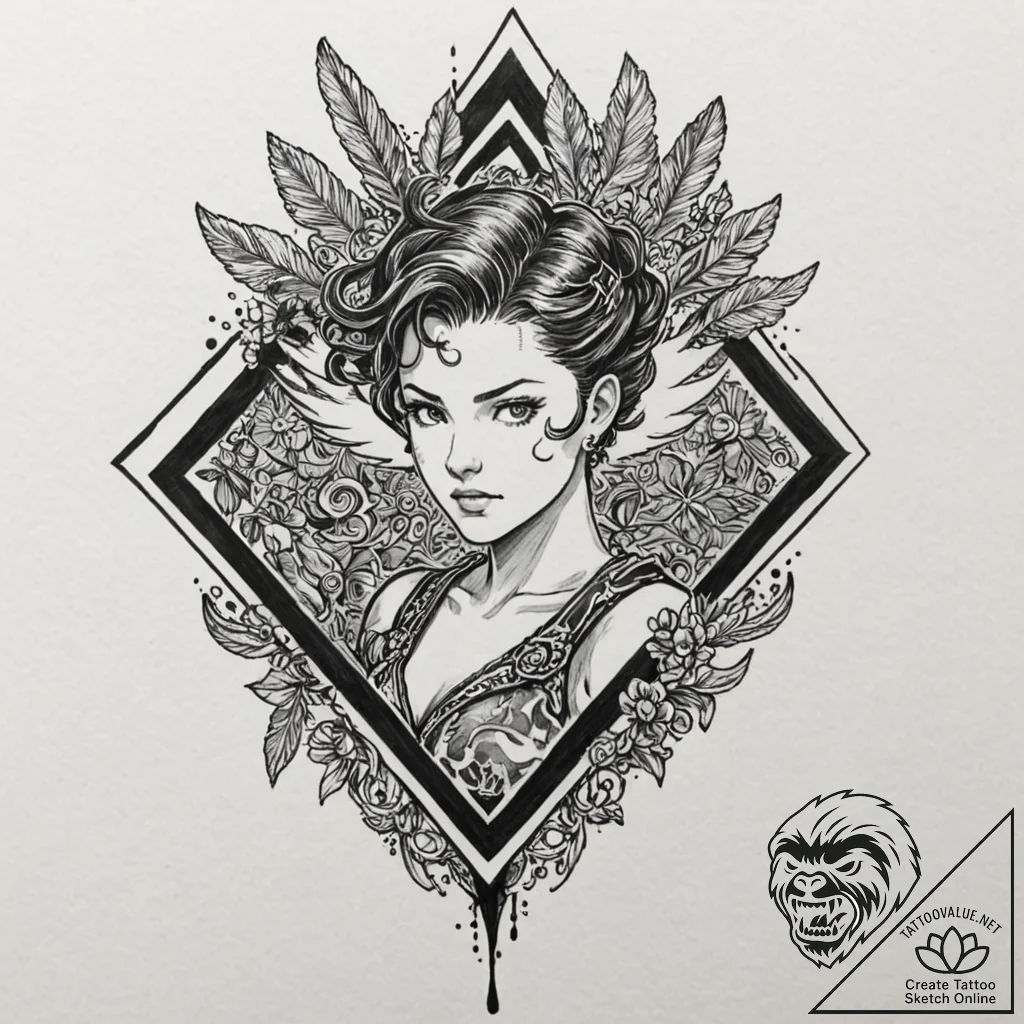 A linework tattoo of the "to be continued" ar... - tattoo sketch (№1751056240_0, 27.06.2025 20:30) — tattoovalue.net