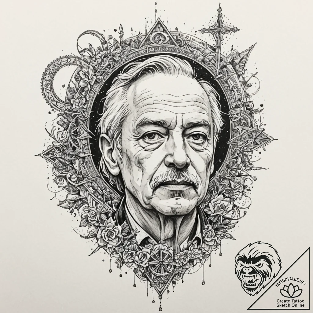 A trash polka sketch of the surrealist imager... - tattoo sketch (№1751056591_0, 27.06.2025 20:36) — tattoovalue.net