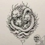 A watercolor sketch of the main characters fr… – tattoo sketch (№1751057010_0, 27.06.2025 20:43) — tattoovalue.net