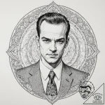 A graphic novel style portrait of agent smith… – tattoo sketch (№1751058584_0, 27.06.2025 21:09) — tattoovalue.net
