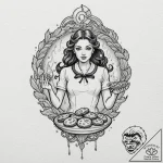 A sketch of the oracle, surrounded by smoke a… – tattoo sketch (№1751058696_0, 27.06.2025 21:11) — tattoovalue.net