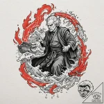 Trash polka style portrait of emperor palpati… – tattoo sketch (№1751059470_0, 27.06.2025 21:24) — tattoovalue.net