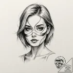 Watercolor portrait of a beautiful but deadly… – tattoo sketch (№1751059703_0, 27.06.2025 21:28) — tattoovalue.net