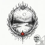 A watercolor tattoo of a will-o’-the-wisp, le… – tattoo sketch (№1751059904_0, 27.06.2025 21:31) — tattoovalue.net