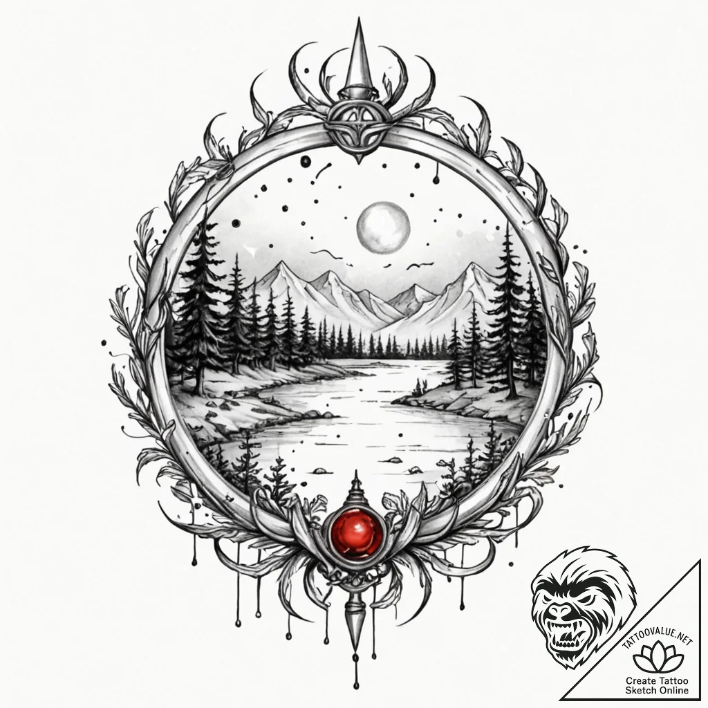 A watercolor tattoo of a will-o'-the-wisp, le... - tattoo sketch (№1751059904_0, 27.06.2025 21:31) — tattoovalue.net