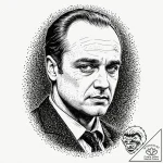 A trash polka portrait of marlon brando as co… – tattoo sketch (№1751061829_0, 27.06.2025 22:03) — tattoovalue.net