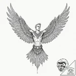 A graphic novel portrait of the main characte… – tattoo sketch (№1751062938_0, 27.06.2025 22:22) — tattoovalue.net