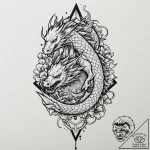 A sketch of roach, geralt’s loyal horse., con… – tattoo sketch (№1751063048_0, 27.06.2025 22:24) — tattoovalue.net