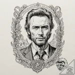 A graphic novel portrait of the man with no n… – tattoo sketch (№1751065392_0, 27.06.2025 23:03) — tattoovalue.net