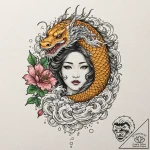 A neo-traditional portrait of chani, a fremen… – tattoo sketch (№1751067288_0, 27.06.2025 23:34) — tattoovalue.net