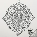 A linework tattoo of mugen’s chaotic, break-d… – tattoo sketch (№1751067404_0, 27.06.2025 23:36) — tattoovalue.net