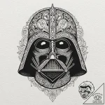 Neo-traditional tattoo design of darth vader’… – tattoo sketch (№1751067526_0, 27.06.2025 23:38) — tattoovalue.net