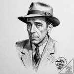 A neo-traditional portrait of humphrey bogart… – tattoo sketch (№1751068130_0, 27.06.2025 23:48) — tattoovalue.net