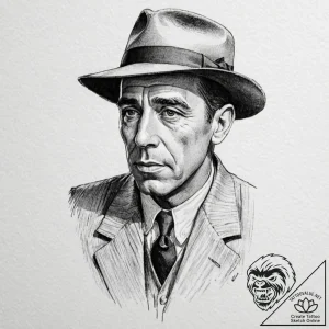 A neo-traditional portrait of humphrey bogart… – tattoo sketch (№1751068130_0, 27.06.2025 23:48) — tattoovalue.net