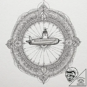 A watercolor tattoo of the yellow submarine f… – tattoo sketch (№1751068362_0, 27.06.2025 23:52) — tattoovalue.net