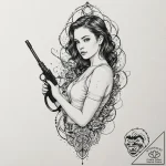 Trash polka art of ripley, determined and swe… – tattoo sketch (№1751069674_0, 28.06.2025 00:14) — tattoovalue.net