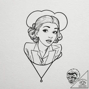 Strings with puppets, tattoo drawing outline,… – tattoo sketch (№1751070082_0, 28.06.2025 00:21) — tattoovalue.net