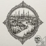 A watercolor sketch of the eerie, empty city… – tattoo sketch (№1751070934_0, 28.06.2025 00:35) — tattoovalue.net