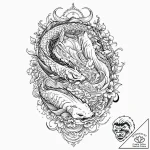 A linework tattoo of the “good morning, and i… – tattoo sketch (№1751071503_0, 28.06.2025 00:45) — tattoovalue.net