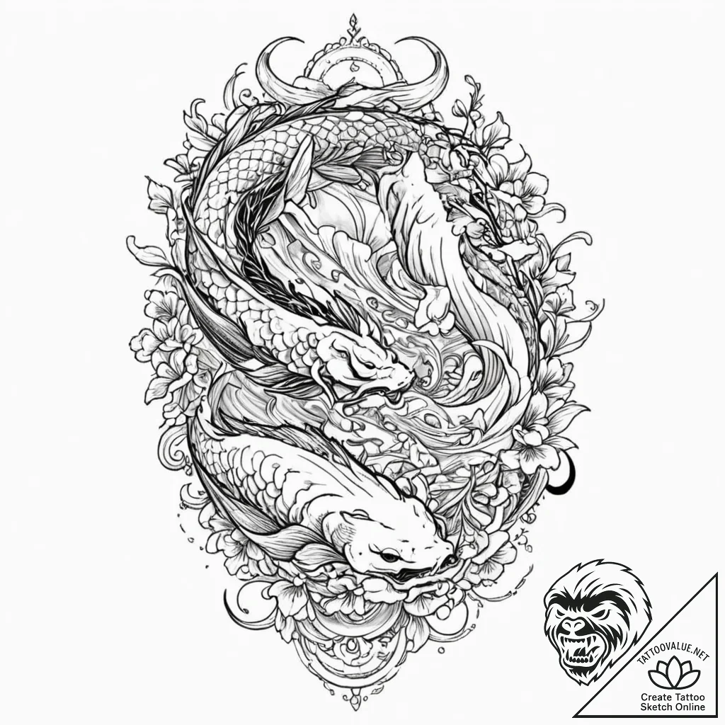 A linework tattoo of the "good morning, and i... - tattoo sketch (№1751071503_0, 28.06.2025 00:45) — tattoovalue.net