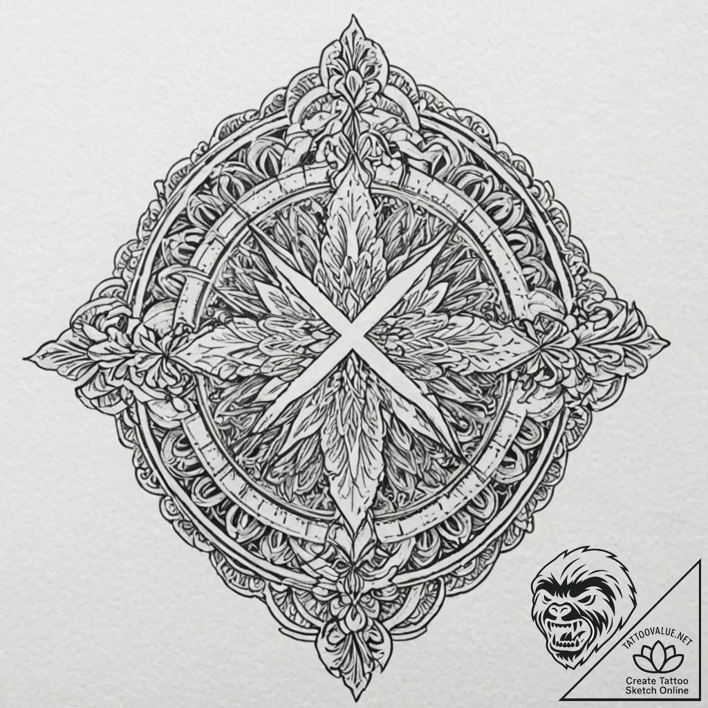 Sukuna's markings from jujutsu kaisen, tattoo... - tattoo sketch (№1751071845_0, 28.06.2025 00:50) — tattoovalue.net