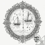 A watercolor sketch of the doors of durin at… – tattoo sketch (№1751072235_0, 28.06.2025 00:57) — tattoovalue.net