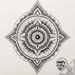 A dotwork tattoo design of the voight-kampff… – tattoo sketch (№1751072565_0, 28.06.2025 01:02) — tattoovalue.net