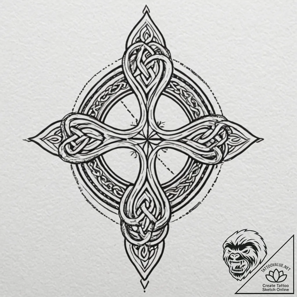 Celtic, tattoo flash sheet design, moderately... - tattoo sketch (№1751073423_0, 28.06.2025 01:17) — tattoovalue.net
