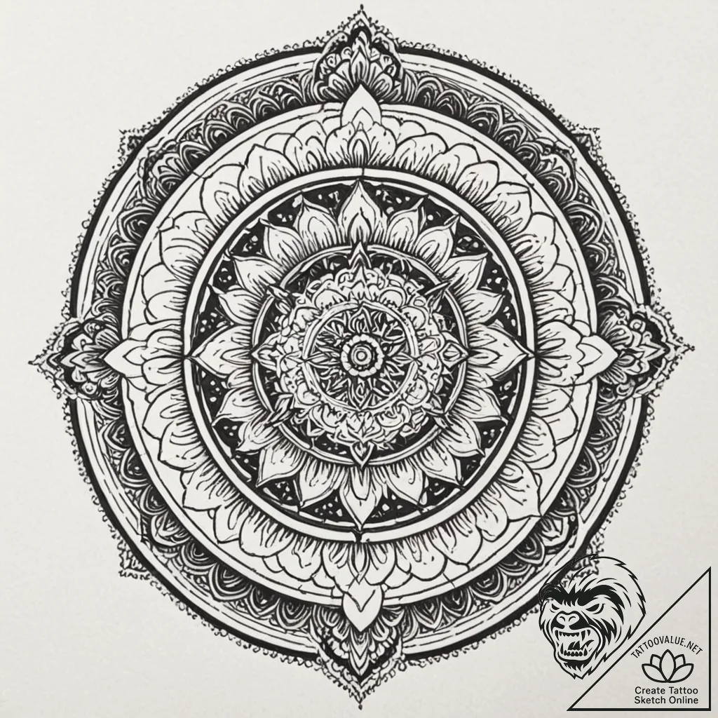 35. a dotwork mandala incorporating the imper... - tattoo sketch (№1751073633_0, 28.06.2025 01:20) — tattoovalue.net