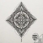 3d (effect), tattoo sketch design, dotwork sh… – tattoo sketch (№1751073967_0, 28.06.2025 01:26) — tattoovalue.net