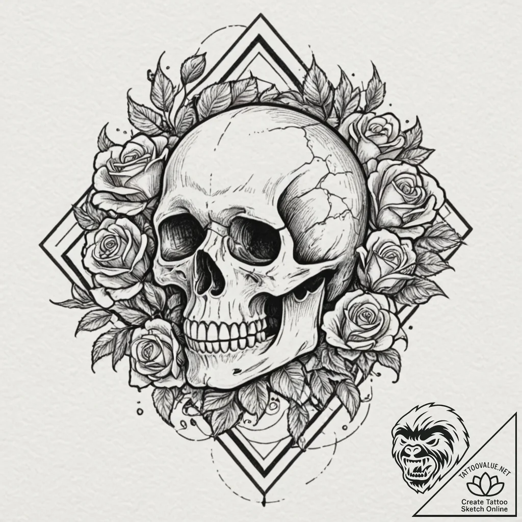 A camera aperture symbol, tattoo sketch desig... - tattoo sketch (№1751074400_0, 28.06.2025 01:33) — tattoovalue.net