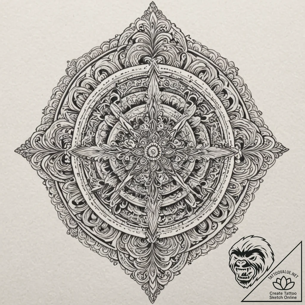Time machine, ink illustration for tattoo, or... - tattoo sketch (№1751074997_0, 28.06.2025 01:43) — tattoovalue.net