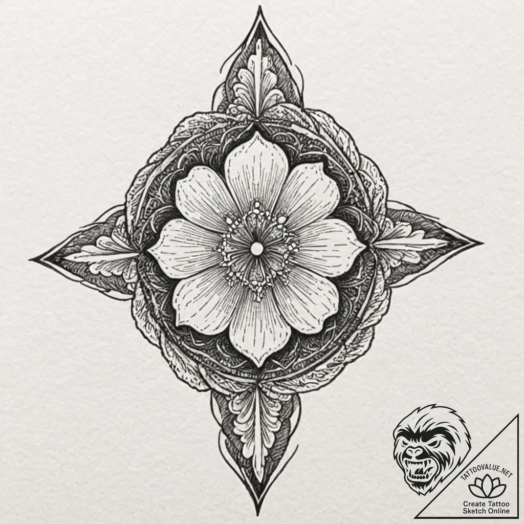 Spiral, tattoo line art, detailed cross-hatch... - tattoo sketch (№1751075112_0, 28.06.2025 01:45) — tattoovalue.net