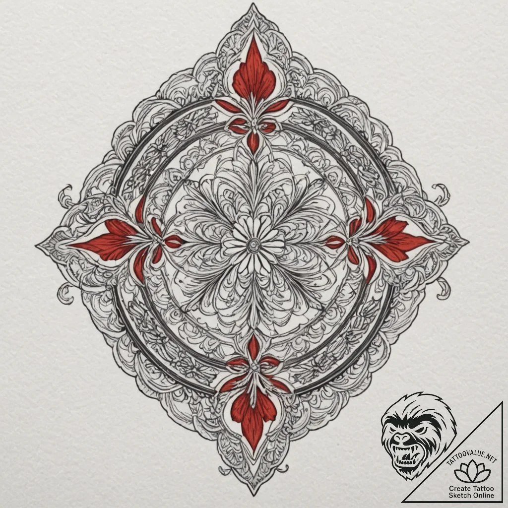 Web, tattoo line art, black and red ink, red... - tattoo sketch (№1751075675_0, 28.06.2025 01:54) — tattoovalue.net