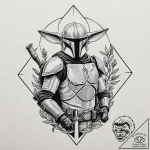 A neo-traditional tattoo of the main characte… – tattoo sketch (№1751076846_0, 28.06.2025 02:14) — tattoovalue.net