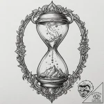 Hourglass nebula, tattoo drawing outline, cle… – tattoo sketch (№1751077169_0, 28.06.2025 02:19) — tattoovalue.net