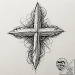 Abstraction, tattoo line art, black and grey… – tattoo sketch (№1751077283_0, 28.06.2025 02:21) — tattoovalue.net