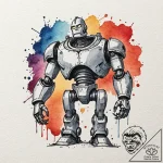 The iron giant, tattoo flash sheet design, mi… – tattoo sketch (№1751077830_0, 28.06.2025 02:30) — tattoovalue.net