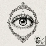 Keyhole with an eye peeping through, tattoo f… – tattoo sketch (№1751078550_0, 28.06.2025 02:42) — tattoovalue.net