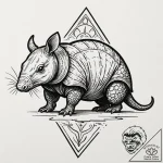 An armadillo, tattoo sketch design, clear ima… – tattoo sketch (№1751079688_0, 28.06.2025 03:01) — tattoovalue.net