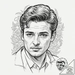 A graphic novel portrait of marcello mastroia… – tattoo sketch (№1751079917_0, 28.06.2025 03:05) — tattoovalue.net