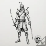 A sketch of a fremen warrior in a stillsuit,… – tattoo sketch (№1751080022_0, 28.06.2025 03:07) — tattoovalue.net