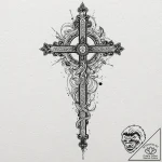 Orthodox cross, tattoo flash sheet design, st… – tattoo sketch (№1751081039_0, 28.06.2025 03:23) — tattoovalue.net