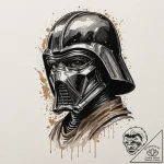 Watercolor portrait of a sorrowful kylo ren,… – tattoo sketch (№1751081148_0, 28.06.2025 03:25) — tattoovalue.net