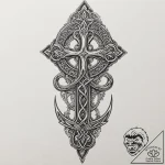 Ankh, tattoo line art, studio lighting presen… – tattoo sketch (№1751081253_0, 28.06.2025 03:27) — tattoovalue.net